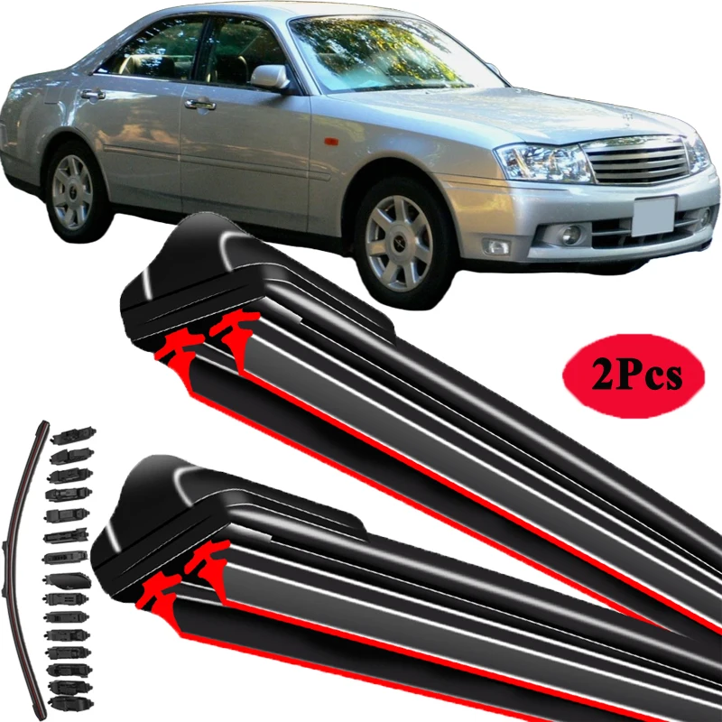 

For NISSAN GLORIA XI Y34 1999-2004 Car Windshield Wiper Blade Front Windscreen Brushes Washer Accessories Window Cleaning Parts