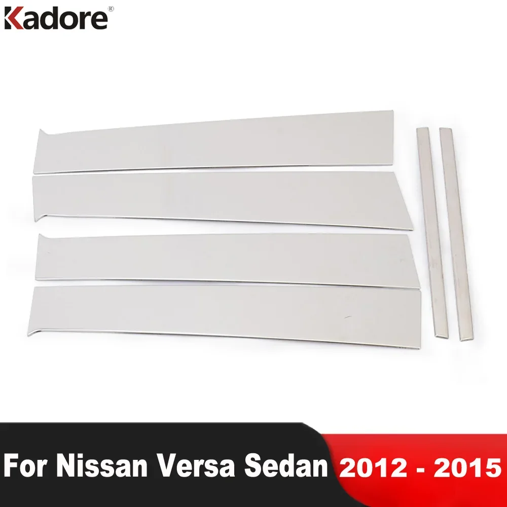 

Window Center Pillar Cover Trim For Nissan Versa Sedan 2012 2013 2014 2015 Steel Car Middle B C Pillars Post Strip Accessories