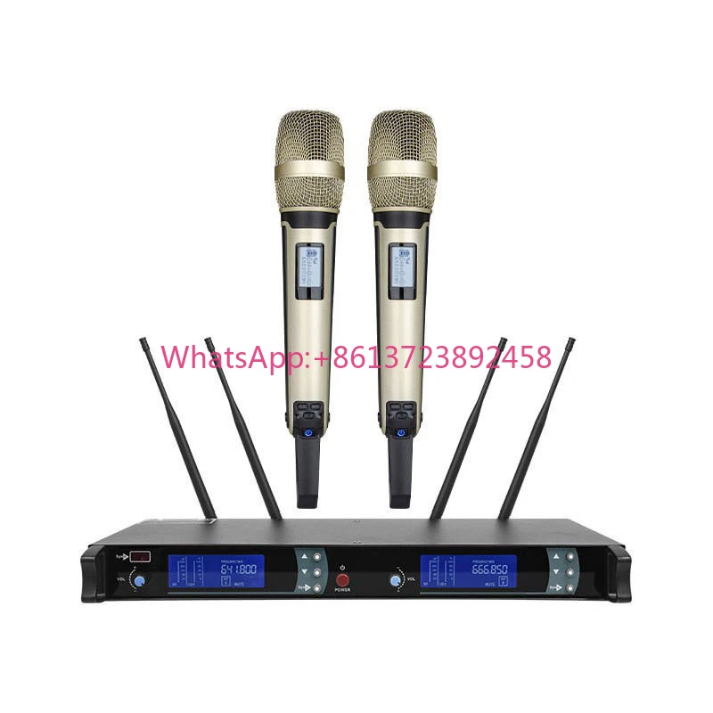 

SKM9000 2-Channel Dual UHF Wireless Microphone System with Noise Cancelling Handheld Mics for Conference Church Performance