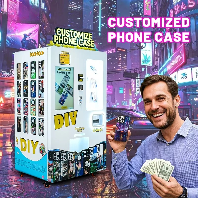2025 DIY Phone Case Vending Machine with UV Printer - Custom Mobile Cover Print Solution for Mall Businesses