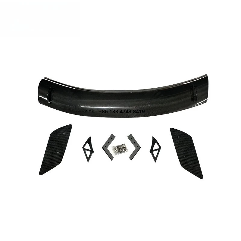 

2015-2023 GT500 Single Layer Ducktail Front Tail Roof Spoiler with Real Carbon Fiber Rear Trunk Lip Spoiler Wing