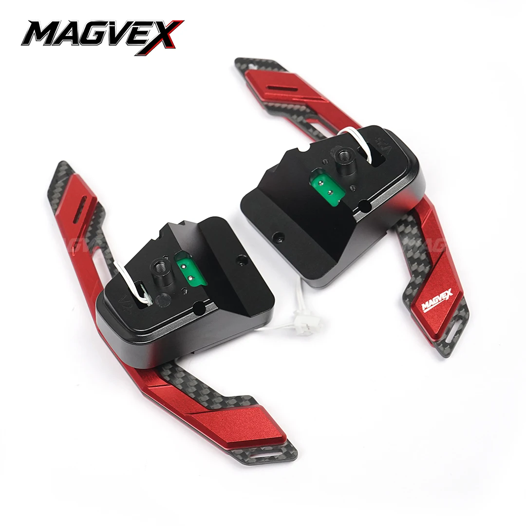MAGVEX Carbon Fiber Magnetic Paddle Shifter For Volkswagen VW Golf 8 MK8 CC GTI R Layered Carbon-Aluminum Design