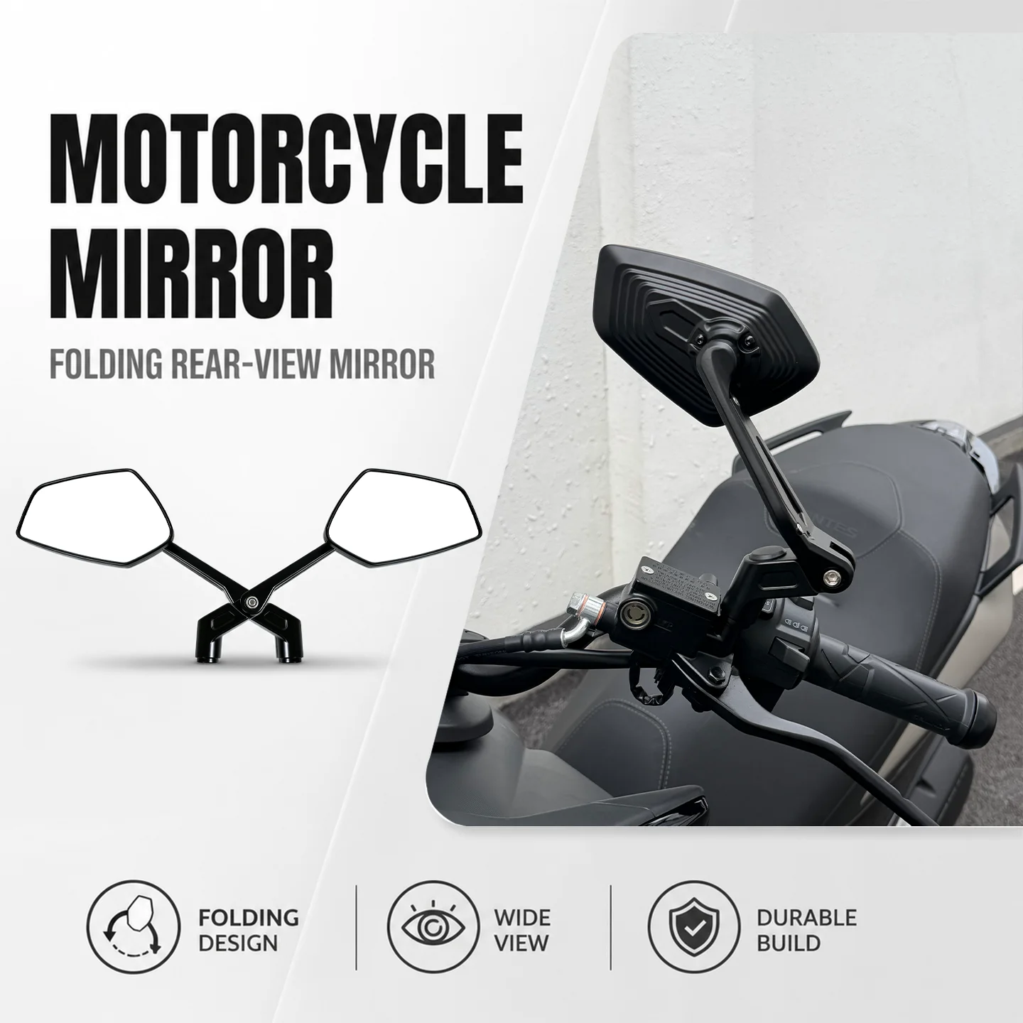 Motorcycle Folding Rear View Mirror For ZONTES 150X 150V 175X 175V 175 V 150 V Aluminium Alloy Rotatable  Adjustable Side Mirror