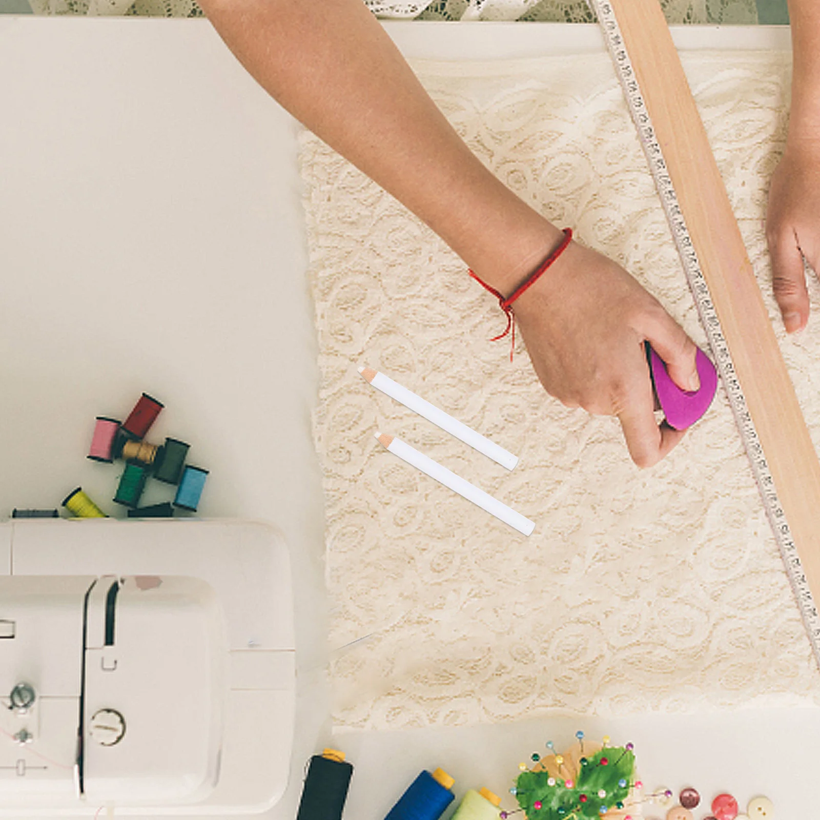 7 قطعة قلم رصاص علامة النسيج الطباشير ماركر الملابس اللحف قابل للمسح قابل للغسل لينة الرصاص عالية الدقة التطريز القلم للخياطة