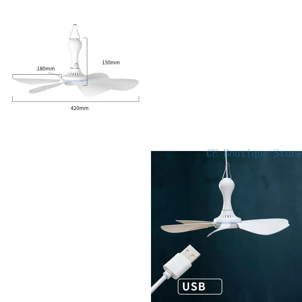 

652F 16,5 Потолочный вентилятор 6 лезвий безмолвные фанаты 5W Brezze Camping Cooler
