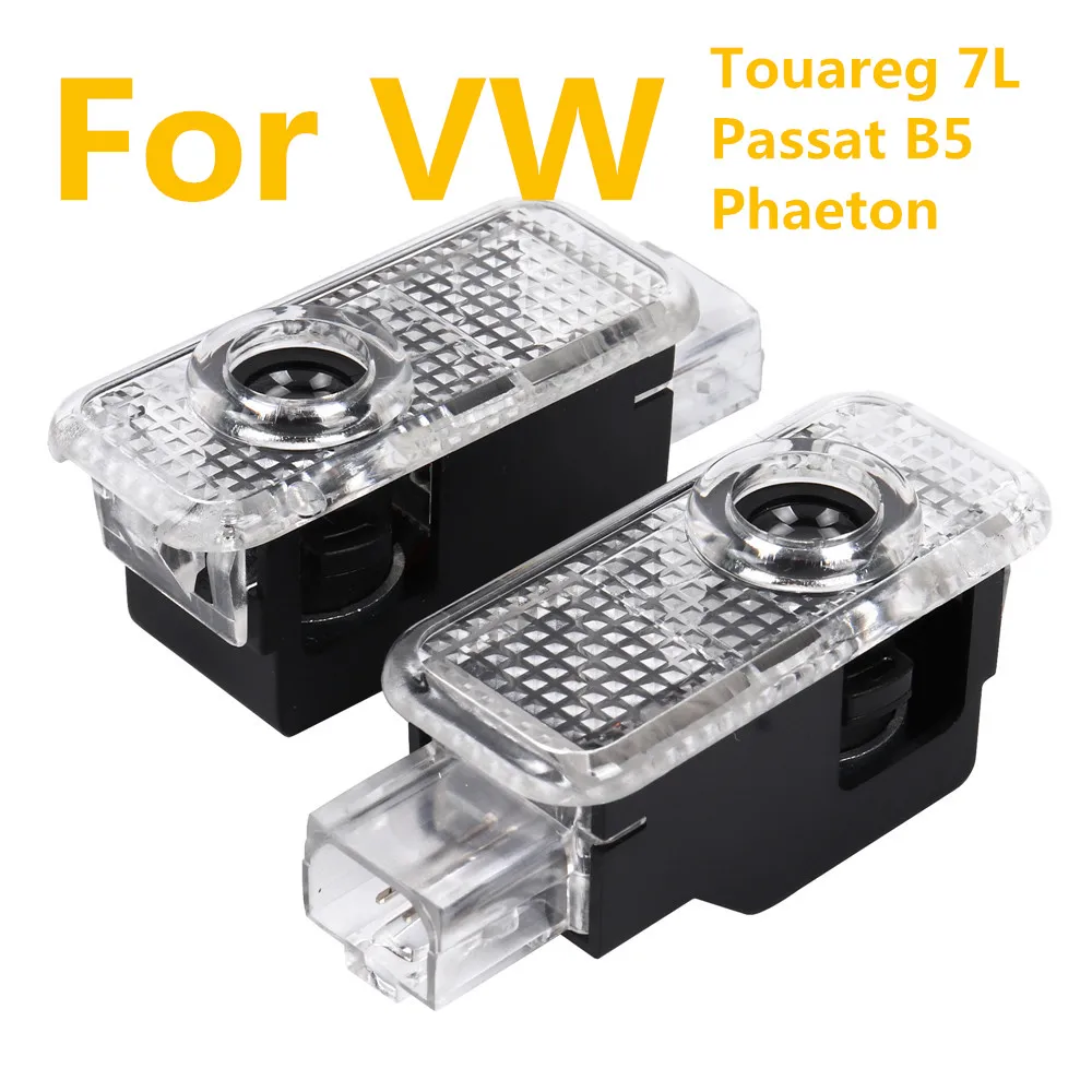 2PCS LED Car Door Interior Projector Welcome Ghost Shadow Light Accessories For VOLKSWAGEN VW Touareg 7L Passat B5 B5.5 Phaeton