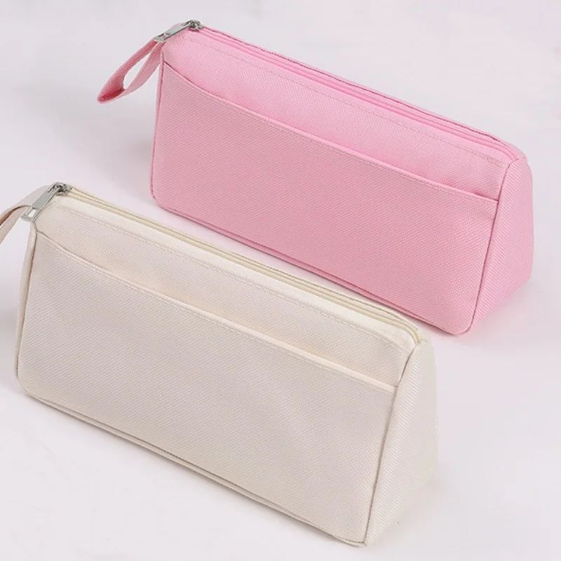 1PC Simple Pen Pouch Portable Lead Stationery Bag Back to School Essentials Office Supplies Storage Bag