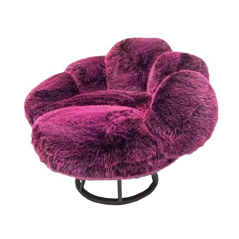 

Single cute bear paw armchair, new plush fabric leisure chair, bedroom hotel villa living room furniture