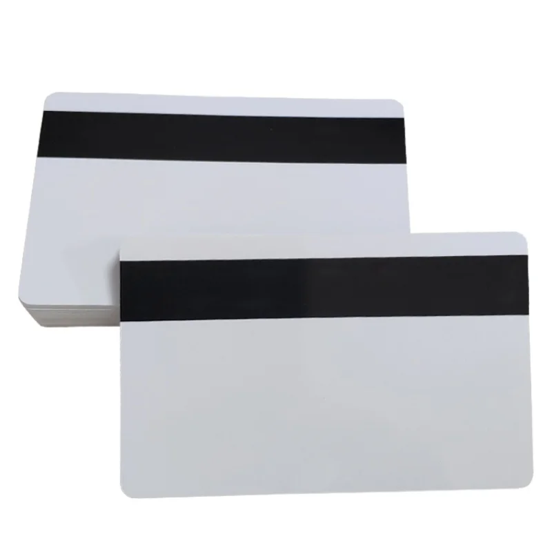 100pcs a lot Custom PET ABS plastic PVC magnetic blank plain white ID card