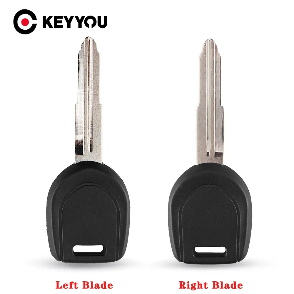 KEYYOU Right/Left Blade For Mitsubishi Colt Outlander Mirage Pajero Without Chip Car Transponder Remote Key Case Shell fob Case