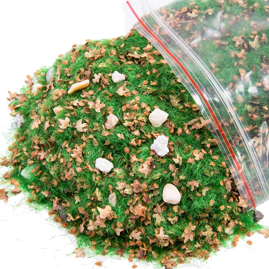 30G Model Scene Static Grass Cluster Powder Stone And Leaves Materials Diy Landscape Building Sand Table Layout Garden Decorate