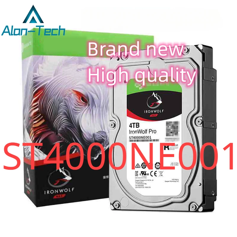 For Original  Sea-gate Iron Wolf Pro ST4000NE001 4TB SATA 6G 3.5 Inch 7.2K HDD Hard Disk Drive for NAS Server