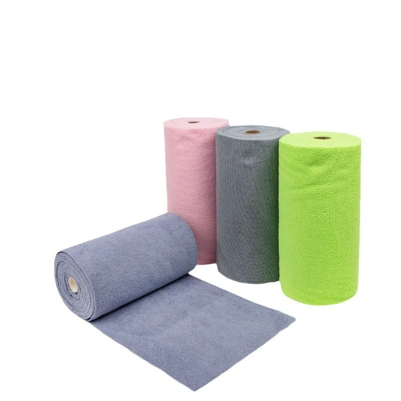 20 Sheets Reusable Cleaning Wipe Household Kitchen Cloth Microfiber Towel Rolls Dish Rags Wash Paper Towel Replacement