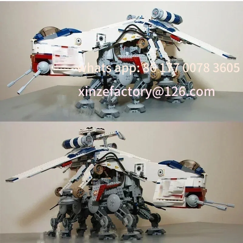 تخصيص متوافق 10195 سفينة النقل لعب للأطفال عيد الميلاد الساخن لعب حرب النجوم جمهورية دروبشيب مع AT-OT ووكر #4