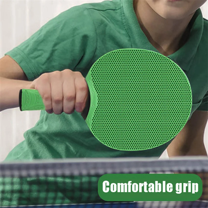 Beautiful One-Piece Rubber Table Tennis Racket Self-training Children‘s Table Tennis Racket Training Household Racket