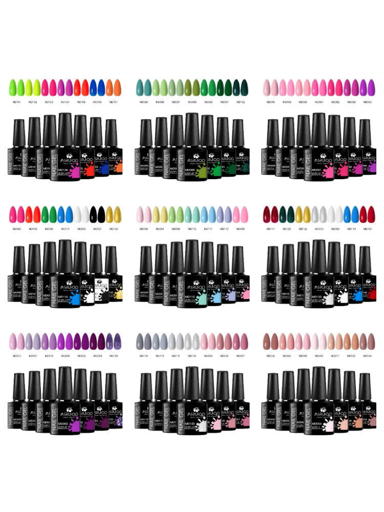 7pc Nail Gel Polish Set DIY Nail Art Design All For Decoration Soak Off UV Gel Long Lasting Manicure Painting Gel Vernis Kits