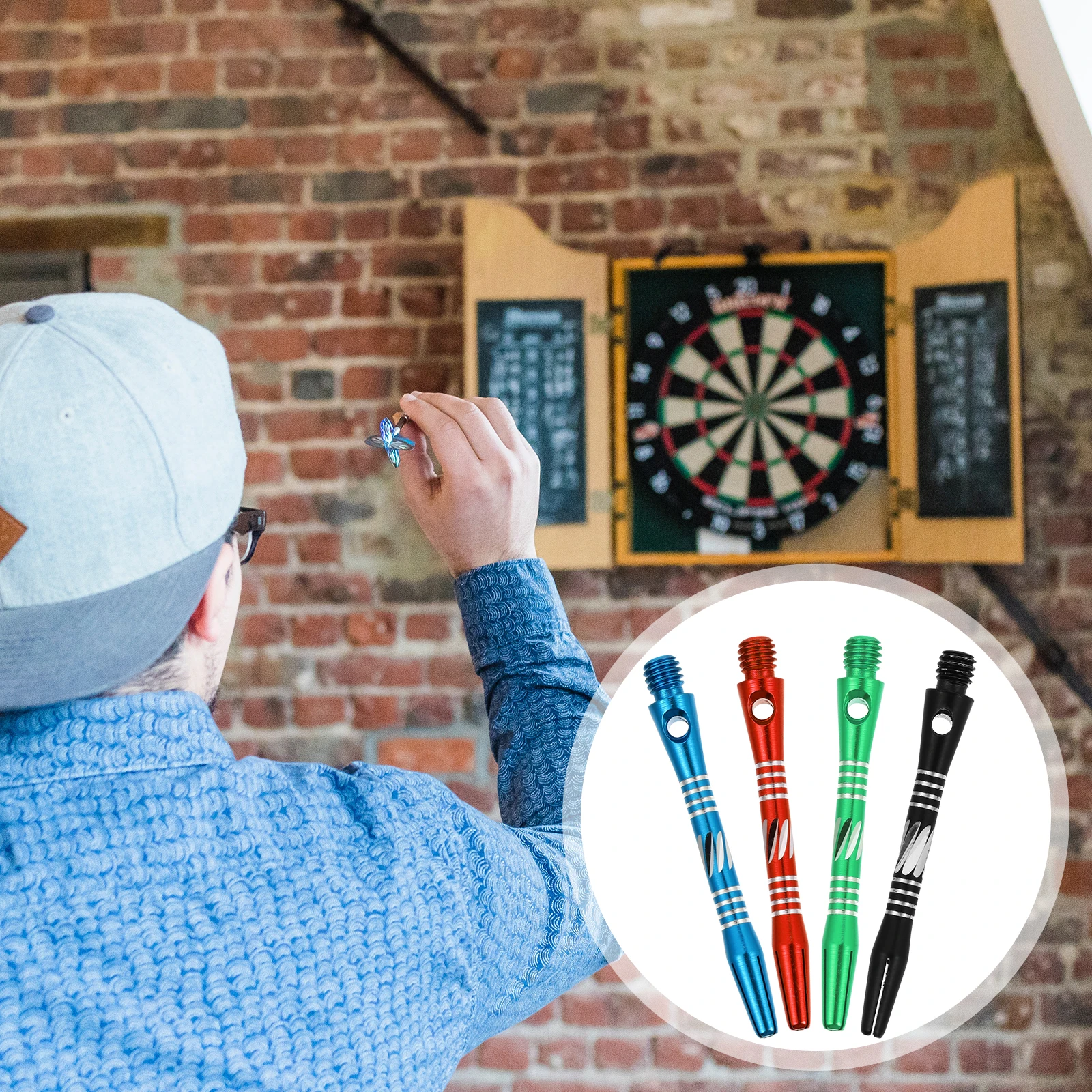 

12pcs Aluminium Alloy 46Mm Shafts Standard Thread Replacement Metal Rods For Dart Flights Durable Gaming Accessories Shaft