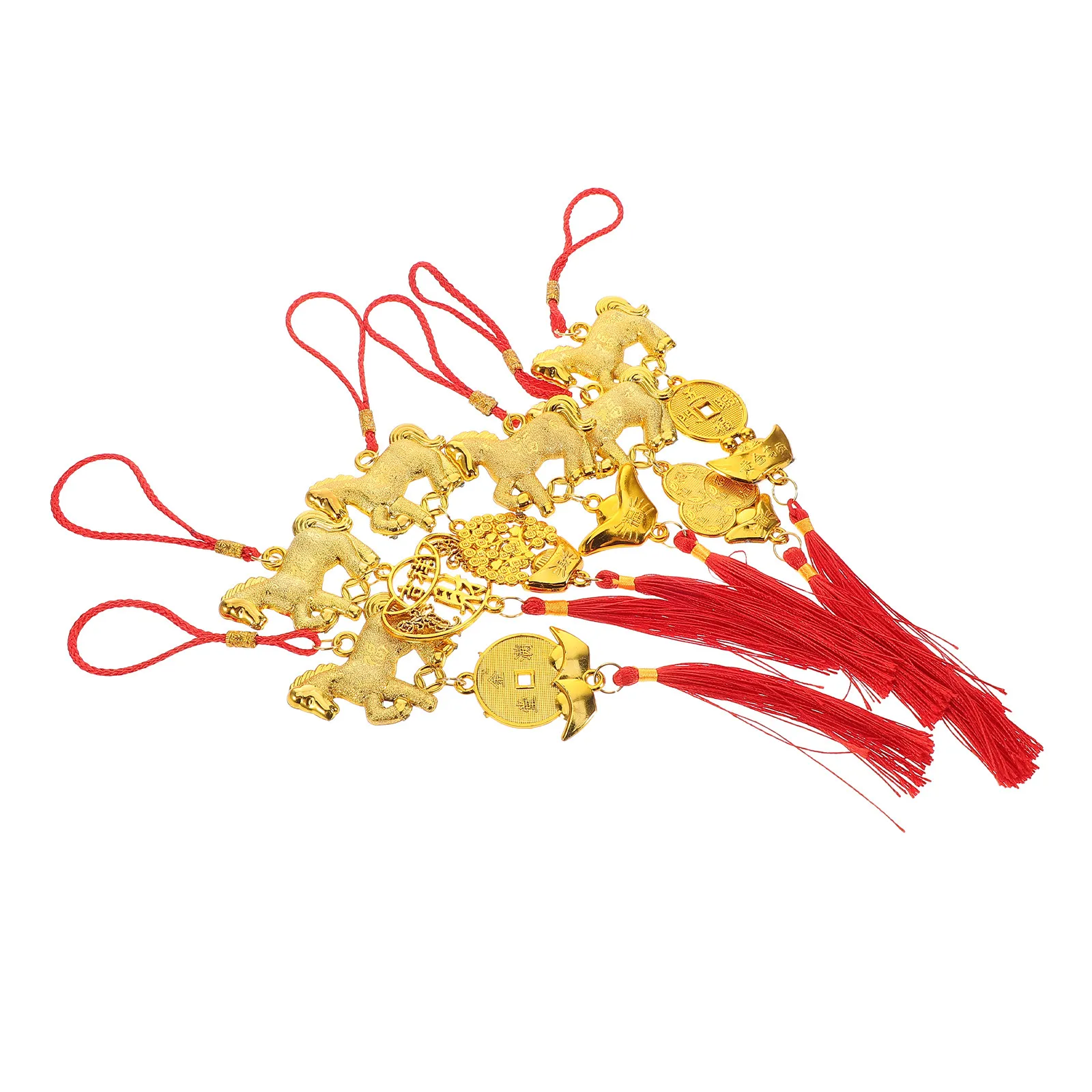 6-pecas-de-pingentes-suspensos-do-ano-do-cavalo-borlas-para-o-ano-novo-chines-ornamentos-feng-shui-decoracoes-para-bonsai-amuletos-da-sorte-2026
