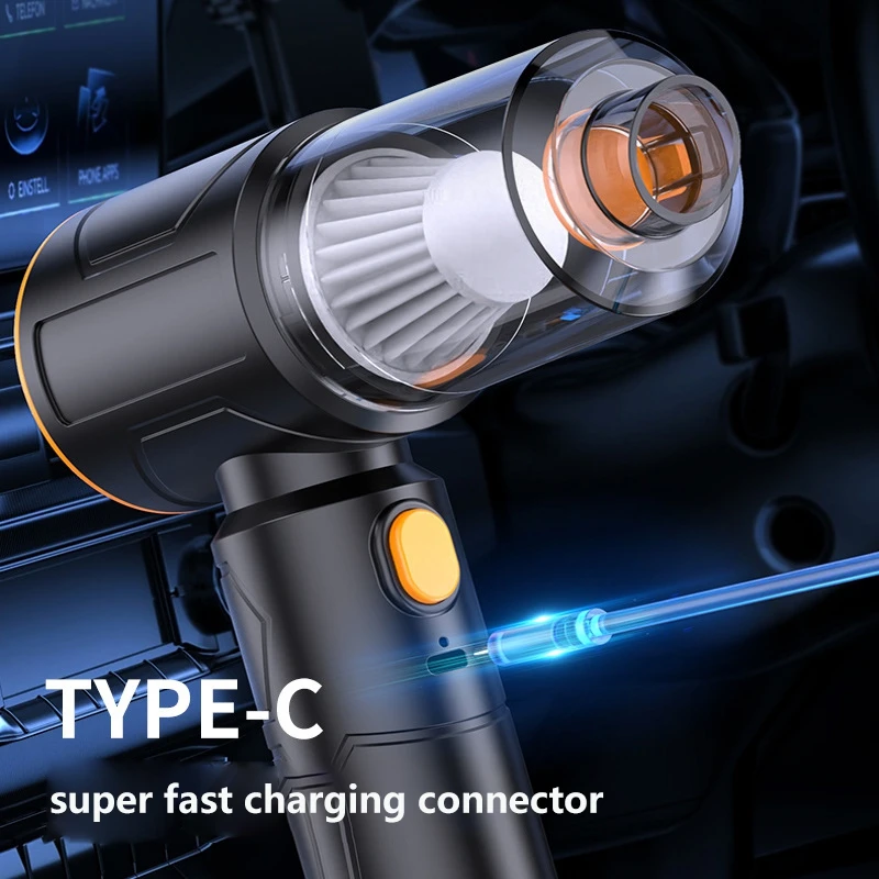 Wireless Car Vacuum Cleaner Handheld Cordless Rechargeable  Suction Portable Dust Blower for Home Car Computer Keyboard Cleaning