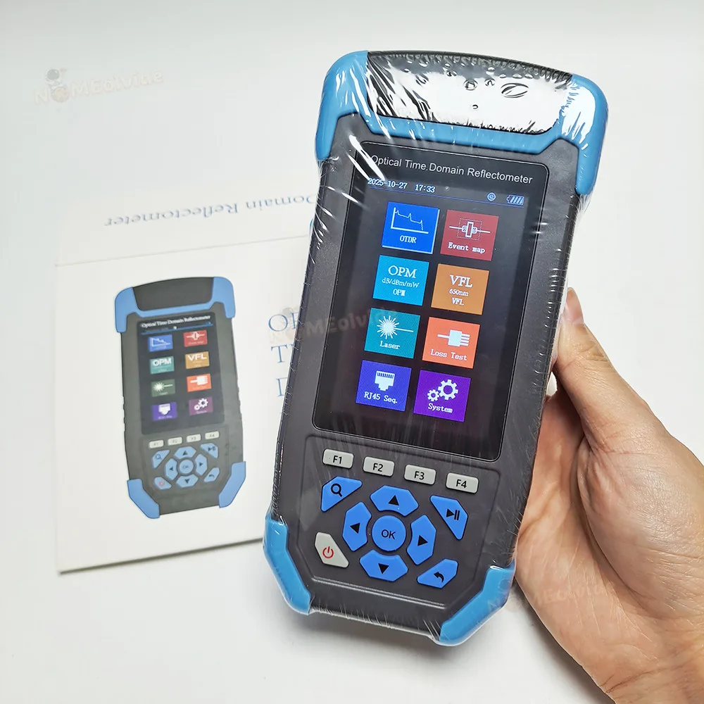 JW3302SJ OTDR English Spanish Russian Fiber Optic Reflectometer 1310/1550nm with VFL OLS OPM Event Map for 60km Tester