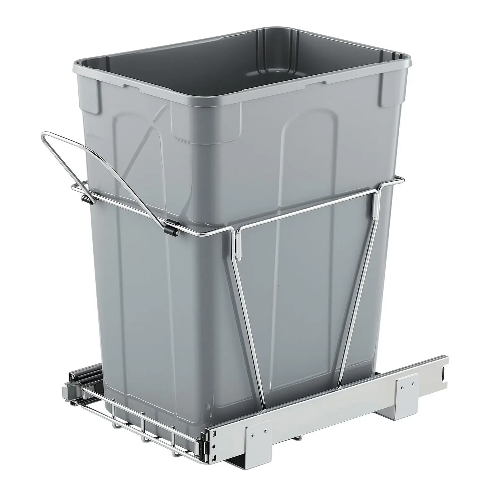 

35QT Pullout Waste Container Under Cabinet Kitchen Garbage Bin Trash Can
