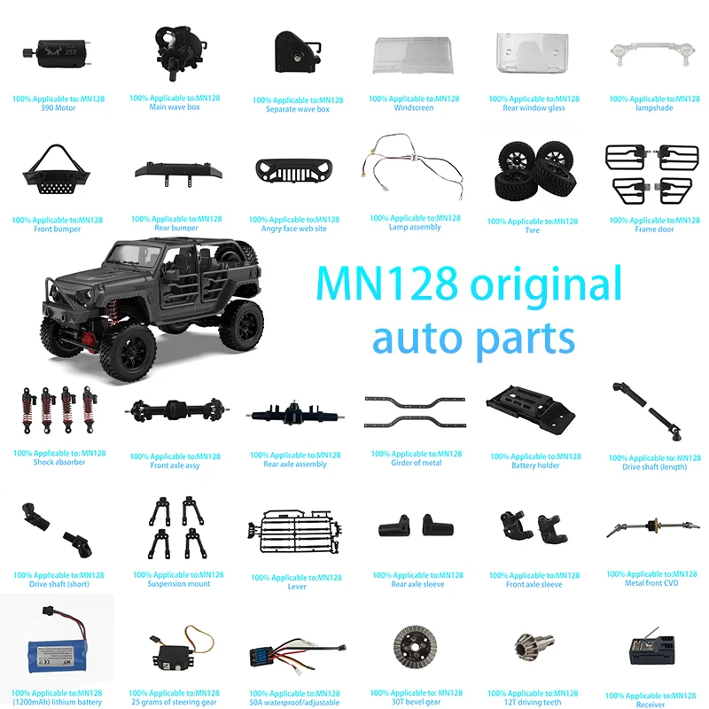 

MN MODEL MN128 RC Car Parts Gear Steering Remote Control Motherboard Wave Box and Other Accessories Rc Cars for Adults