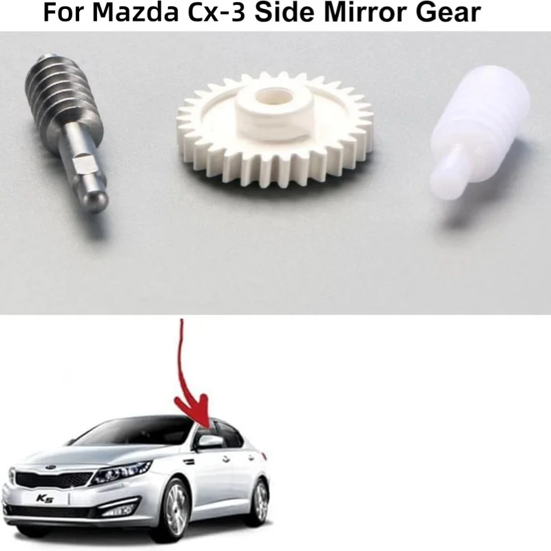 Power Folding Rearview Mirror Side Motor Gear Kit ABS Mirror Folding Motor Gear For 2015 2016-2019 Mazda Cx-3 Car Accessories