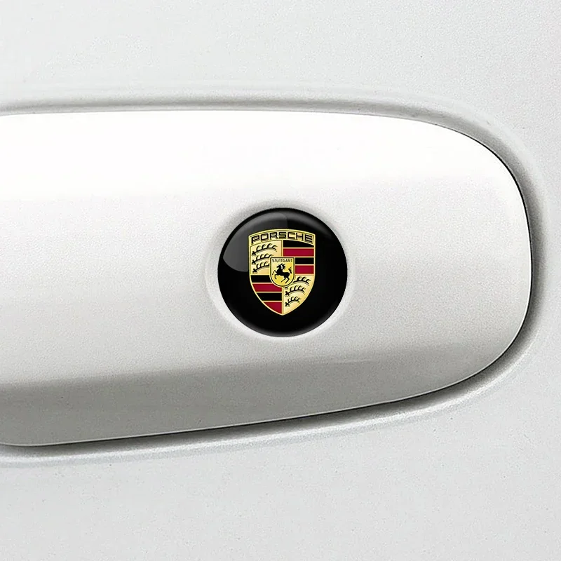 Pegatinas autoadhesivas para cerradura de puerta de coche, calcomanías autoadhesivas para Porsche Boxster Cayman Cayenne 911 Macan Panamera, pegatinas de cortesía para coche