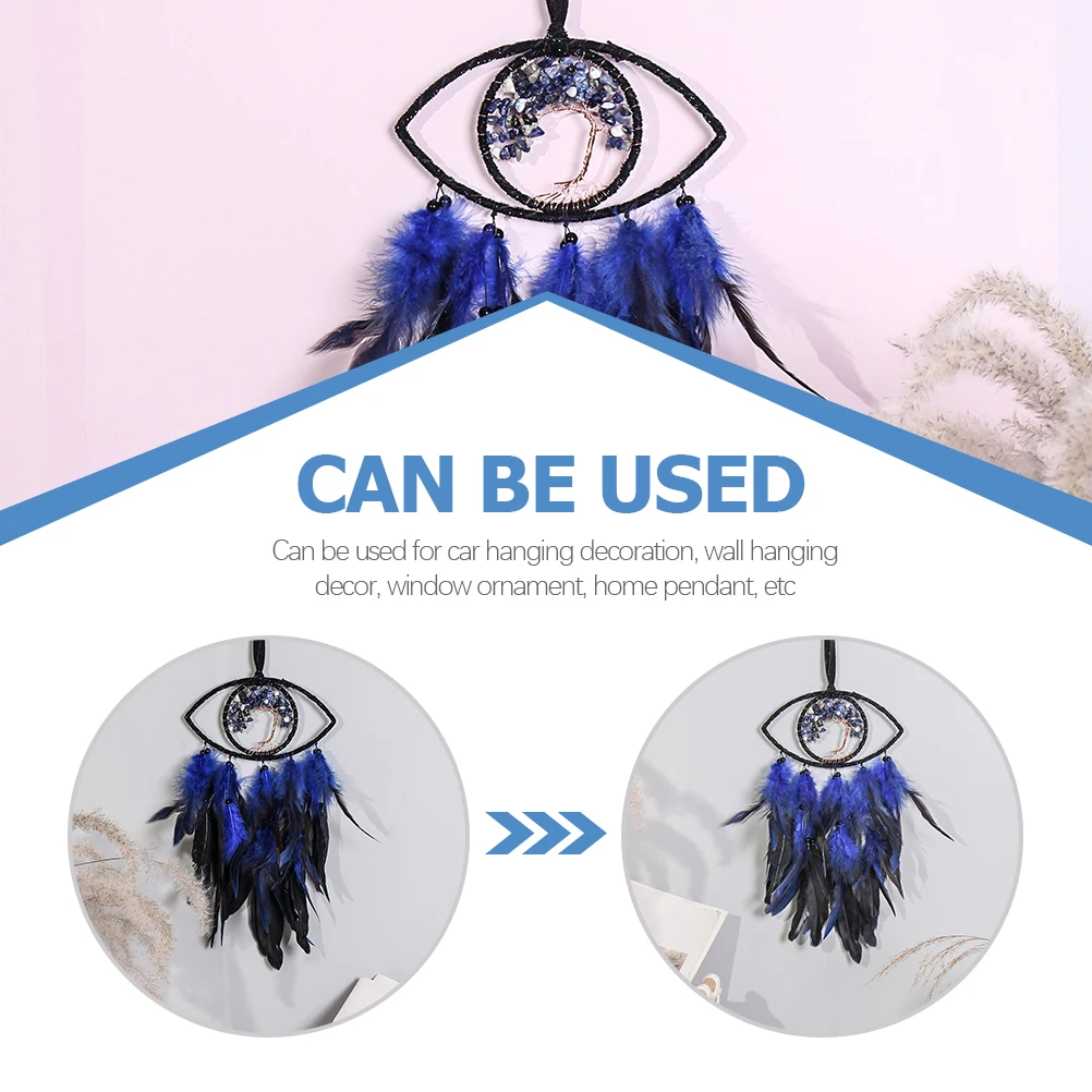 

Crystal Gravel Life Tree Style Dreamcatcher Evil Eyes Pendant Home Decor Wall Hanging Craft Evil Eyes Dream Catcher