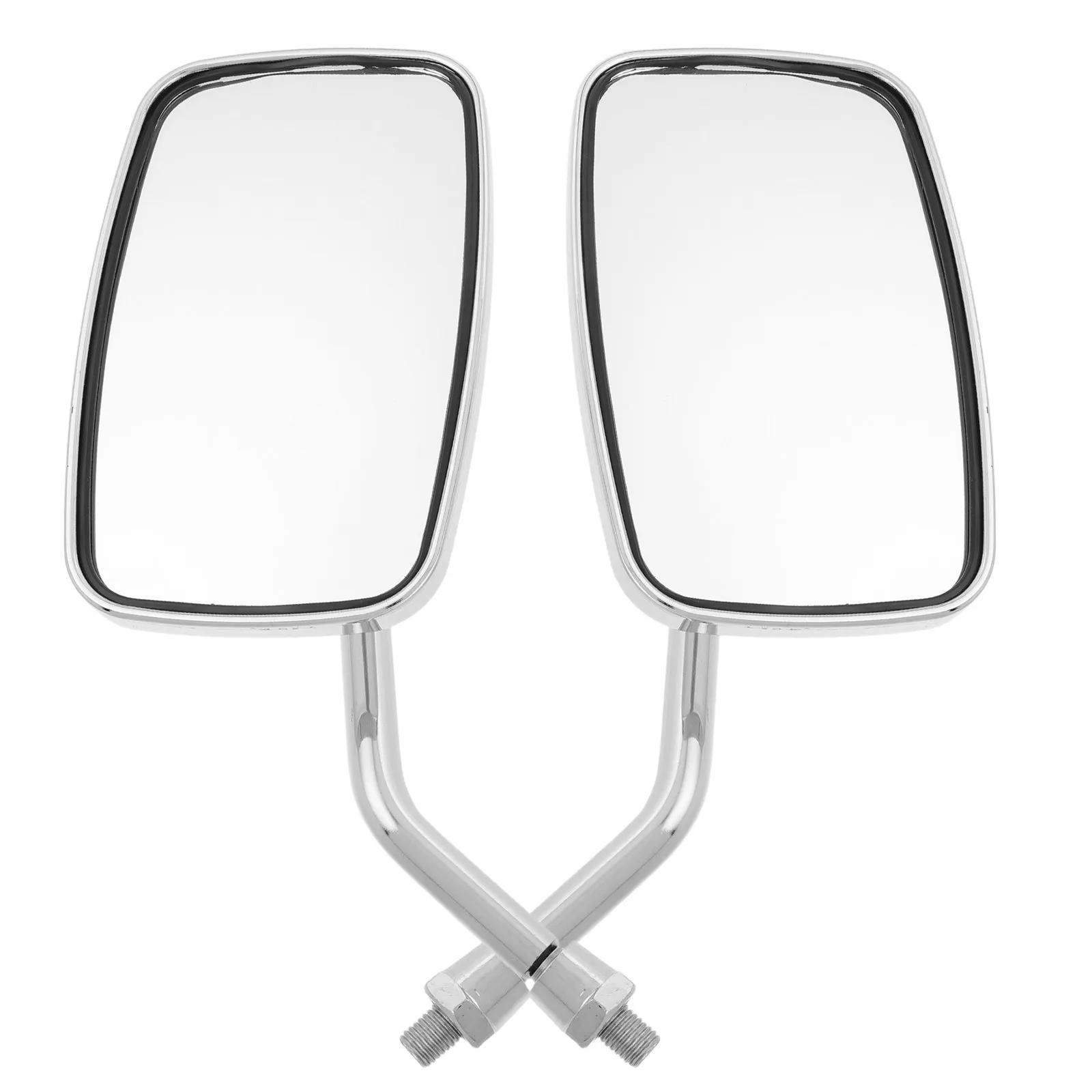 

Пара универсальных квадратных зеркал заднего вида для мотоциклов, скутеров и круизеров, с широким углом обзора, на длинном кронштейне, для установки на руль