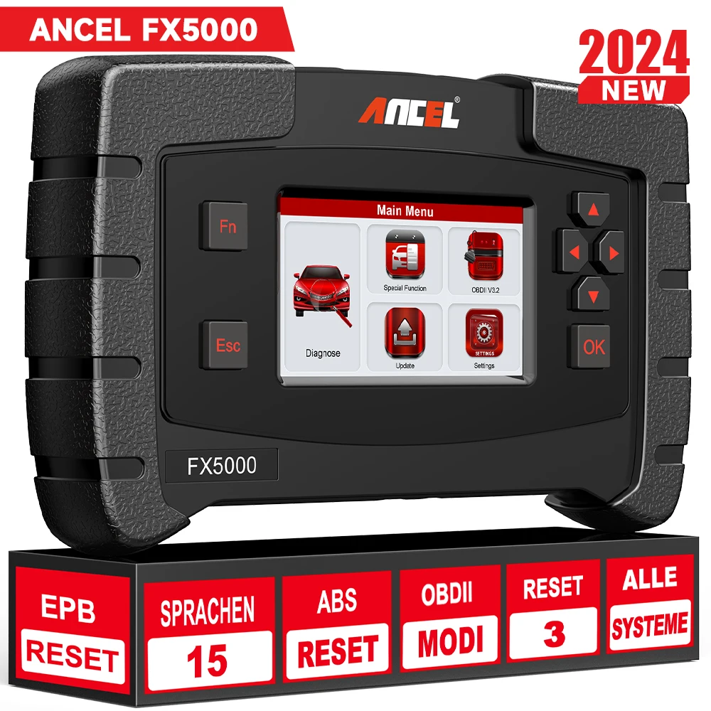 ANCEL FX5000 OBD2 Scanner Full System ABS EPB Oil Reset Car Code Reader Professional Auto Diagnostic Tool Lifetime Free Update