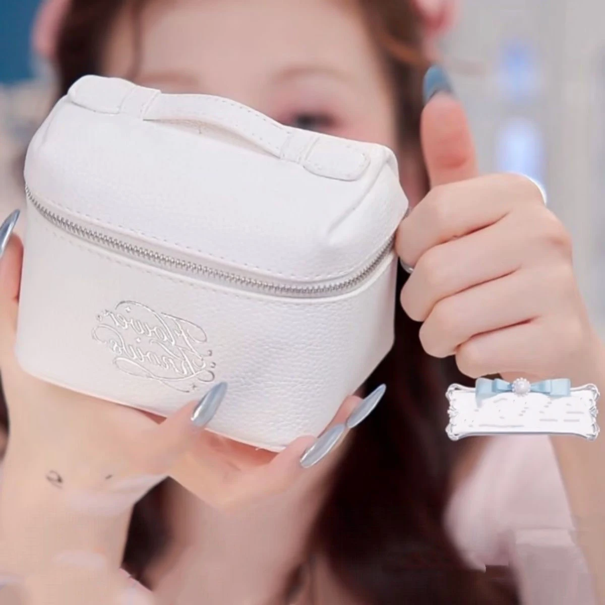 Flower Knows Bolsas de cosméticos Flowerkrentes Rosa Bolsa PU Caso Bolsa de armazenamento de couro limitada de verão