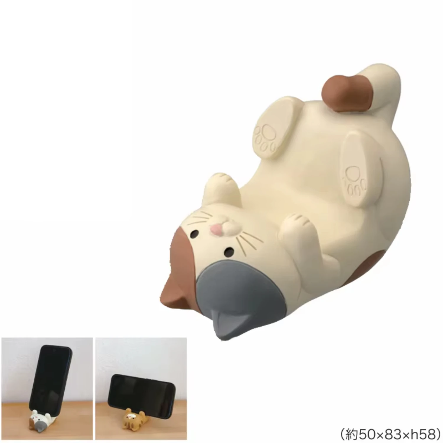 

1 Japan Style Glasses Mobile Phone Holder Stationery Desktop Cat Decoration Collectible Decoration Resin Craft Ornaments