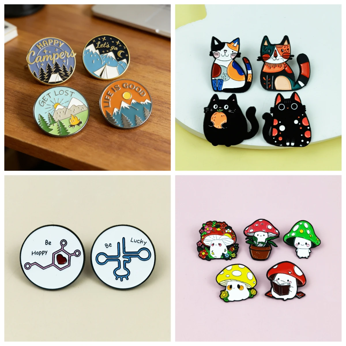 Badges On Backpack Pins Metal Enamel Pin Snow Mountain Pine Tree Brooch For Coat Pines Women Brooches For Women Jewelry Gift