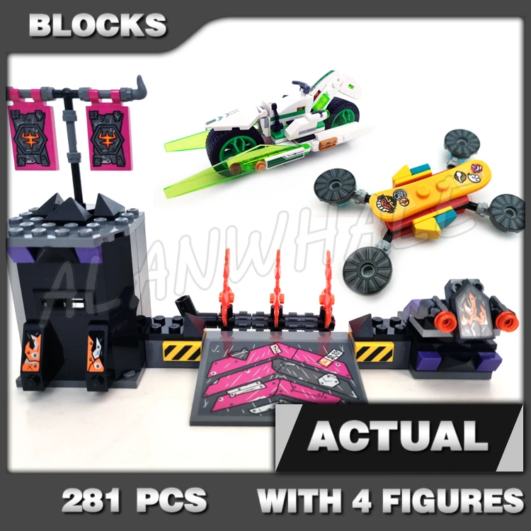 

281pcs Monkie Kid White Dragon Horse Bike Bull Clones’ Hideout prison 11574 Building Blocks Boys Gifts Compatible With Model