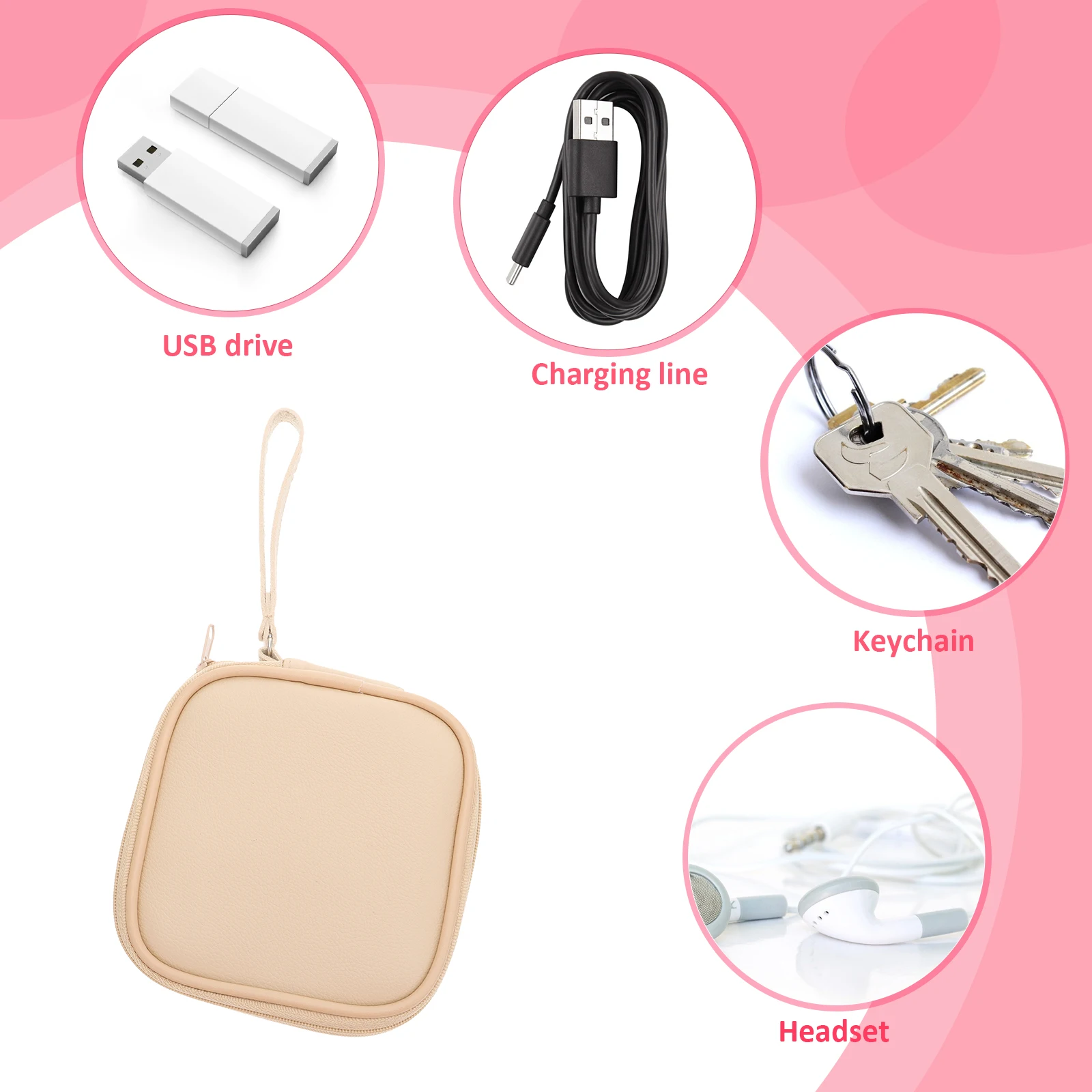 

Digital Accessory Bag Cable Organizer Bag Travel Storage Pouch Carrying Case For Usb Cables Earphone Chargers 2