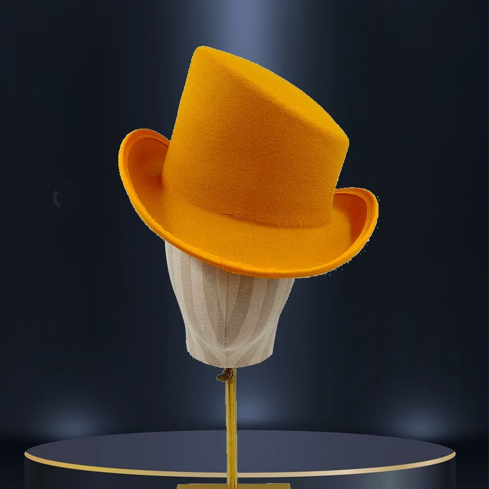 Fashion Angled Edge Fedora Hat Bucket Hat British Style Magic Hat Multicolor Durable Bowler Jazz Hat Gatherings