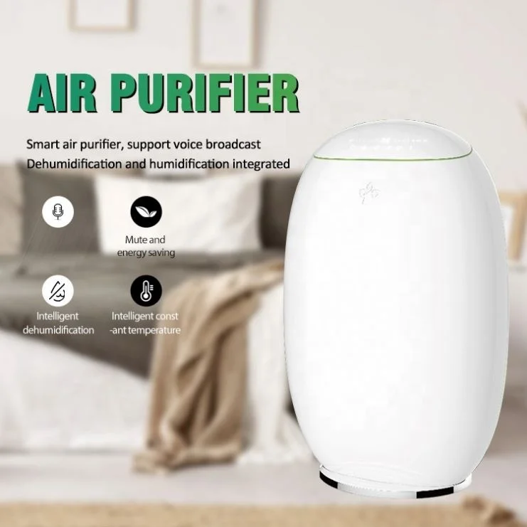 2021 Most Popular Smart Filter Voice Humidifier Combo Hepa Air Purifier For Home