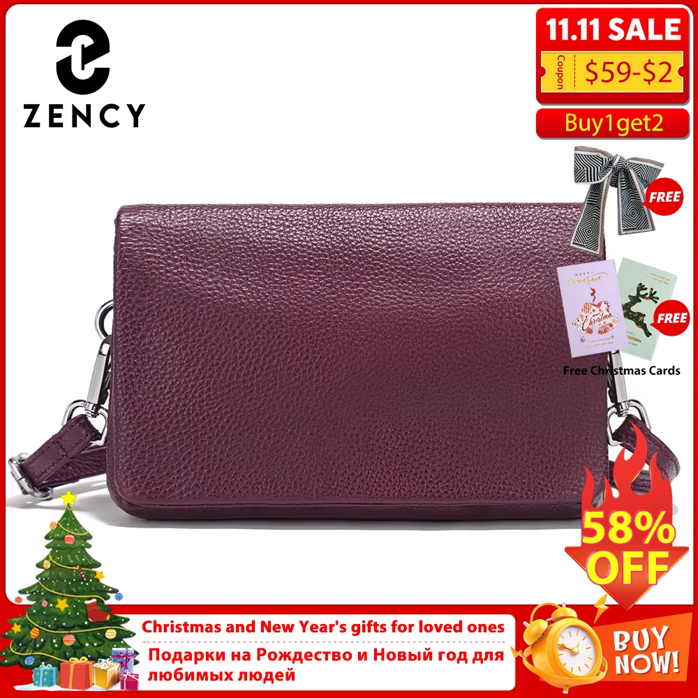 

Новая сумка-конверт из мягкой кожи с клапаном и несколькими карманами, женская сумка из натуральной кожи, универсальная дорожная сумка через плечо в стиле Zency