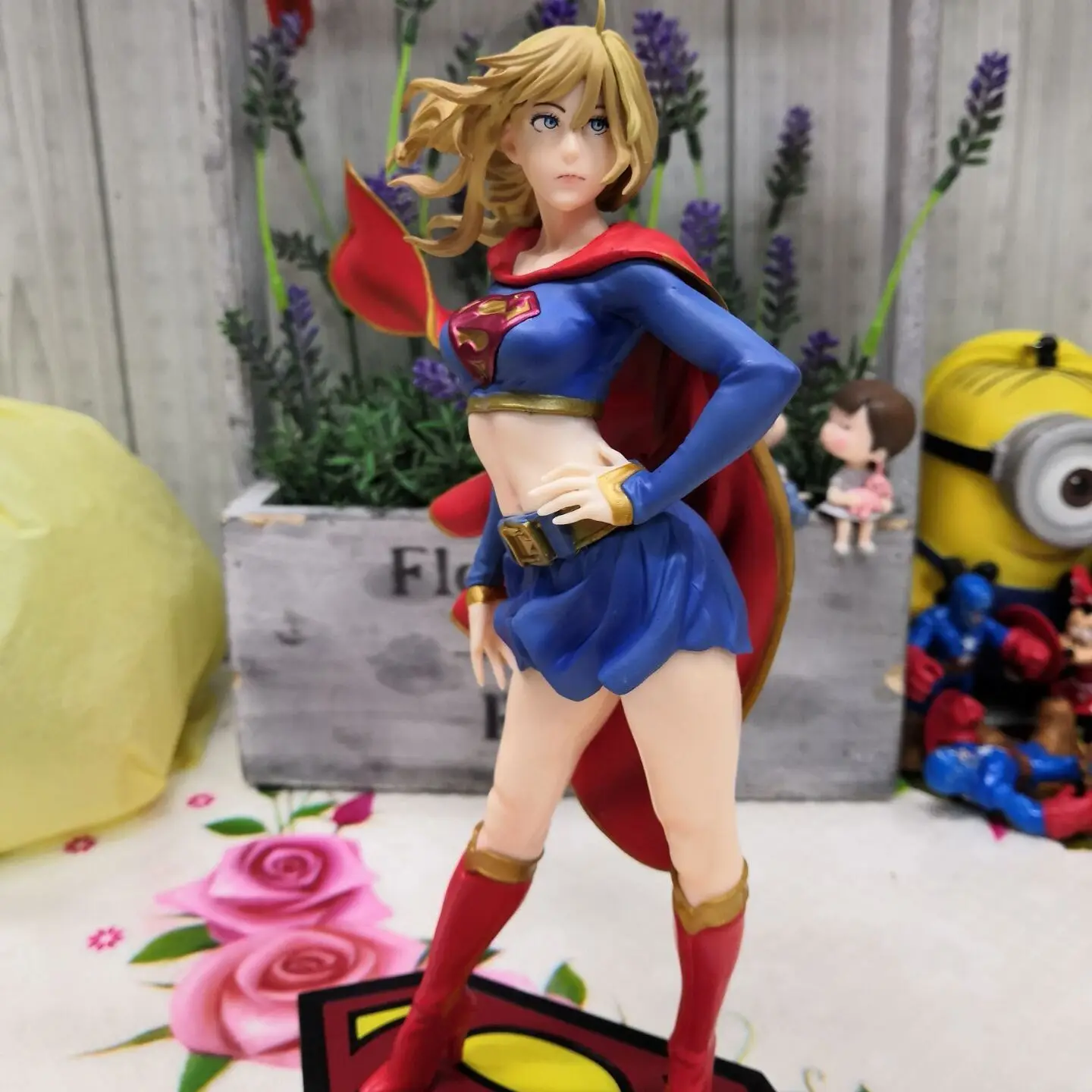 21cm Hot Dc Comics Bishoujo Statue Supergirl Action Figure Returns Complete Toys Statue Collection Doll Holiday Gift