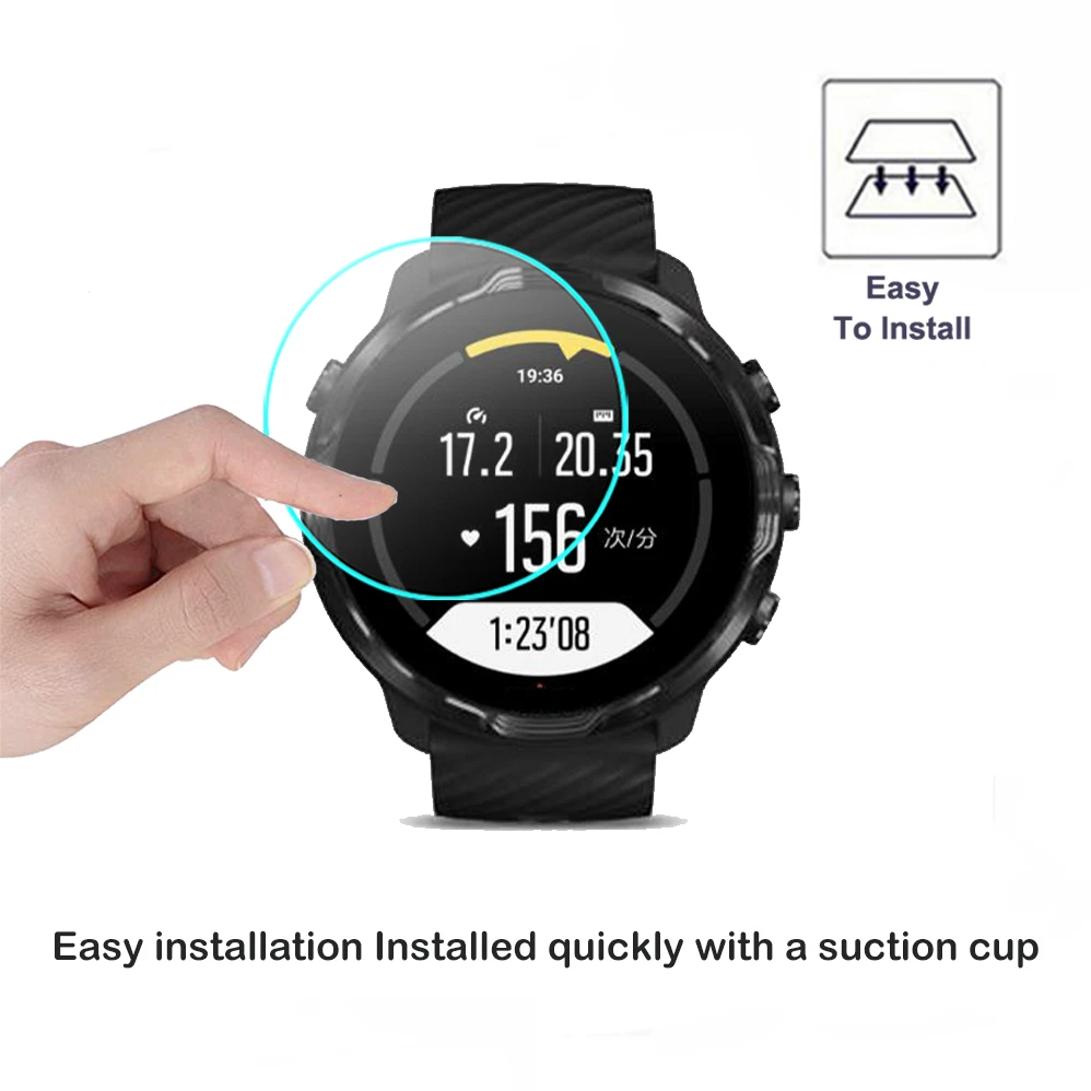 2Pcs Clear Tempered Glass For SUUNTO 7 9 Baro 9 PEAK Pro 5 3 Fitness D5 DX SmartWatch Screen Protector 9H Anti-Scratch HD Glass