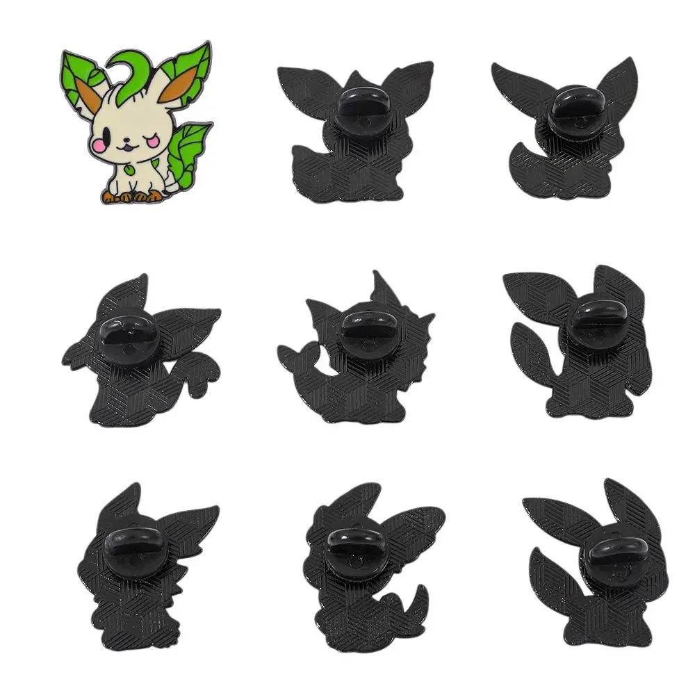Cute Pokemon Eevee Enamel Pins Anime Metal Brooches Kawaii Eeveelution Lapel Badges Backpack Jewelry Gift view 3