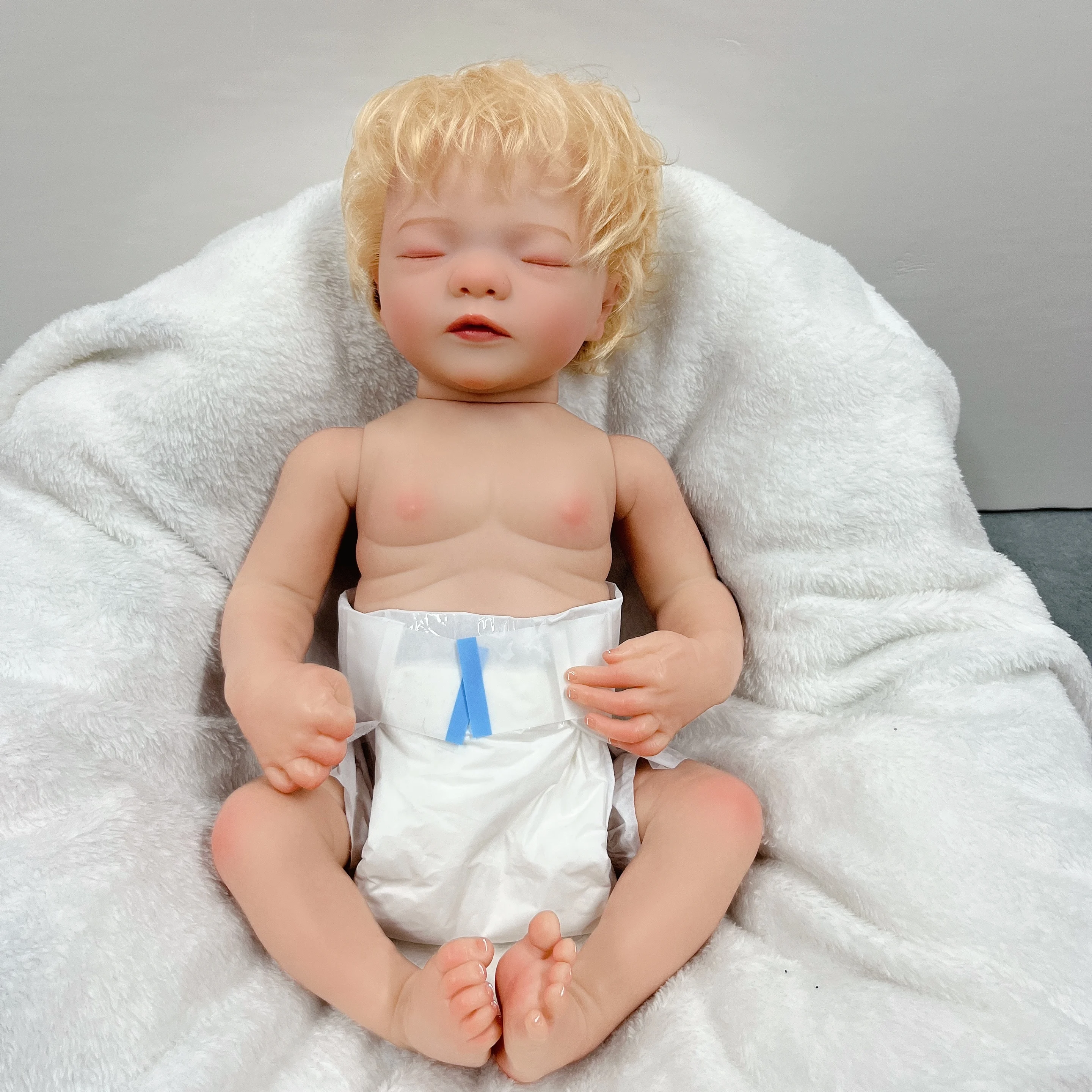 

Babeside Reborn Silicone Whole Body Painted Reborn Kit 17 Inch 43cm Newborn Babies Lifelike Soft Touch DIY Painted Doll Parts