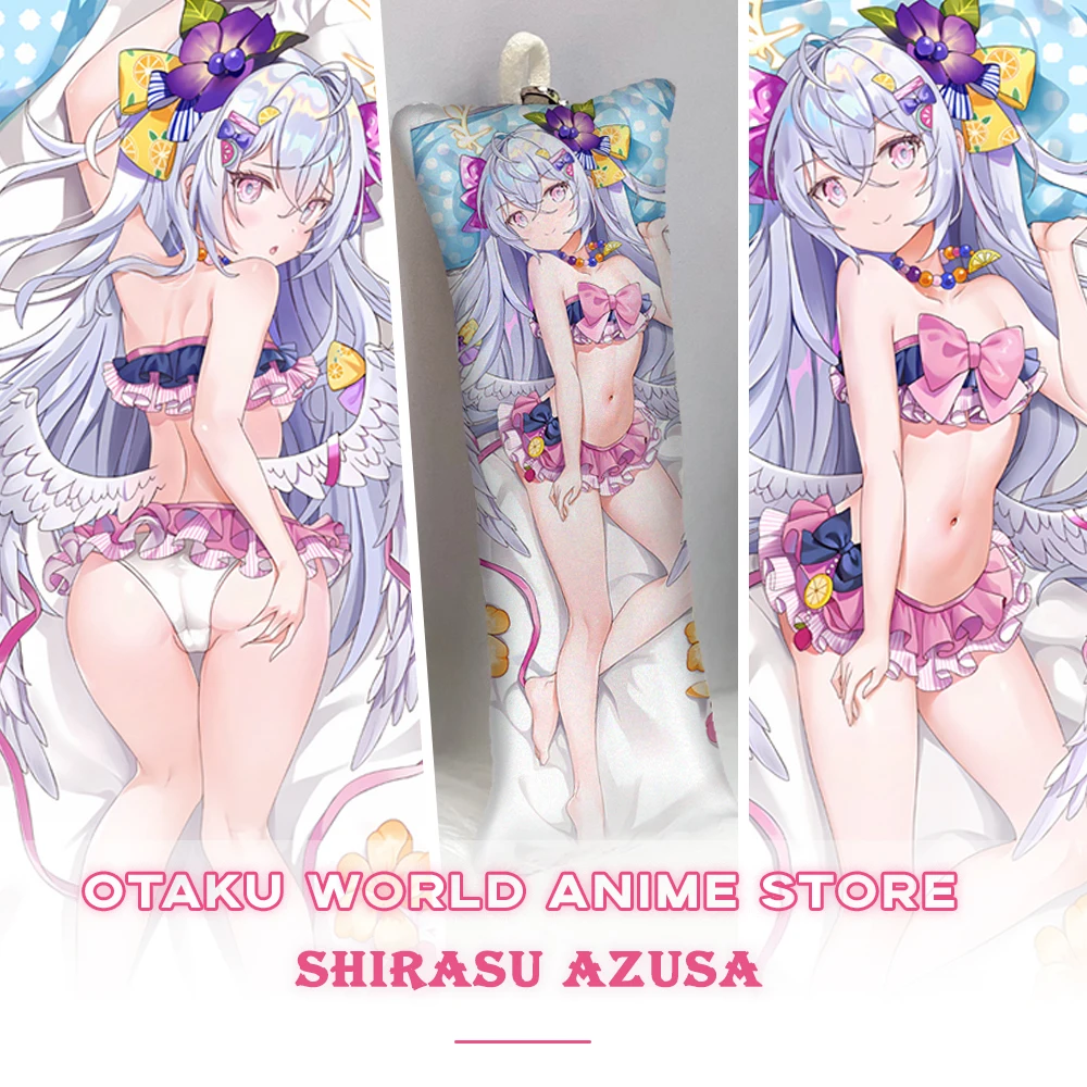 Blue Archive Shirasu Azusa Dakimakura Anime Otaku 2-side Printed Waifu Decor Hugging Body Pillow Case Cushion Pillow Cover