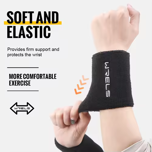 WRELS Wristbands Sweatbands Absorbent Stretchable Wrist Bands for Working Out Quick Drying Wrist Sweat Bands for Fitness - Image 5