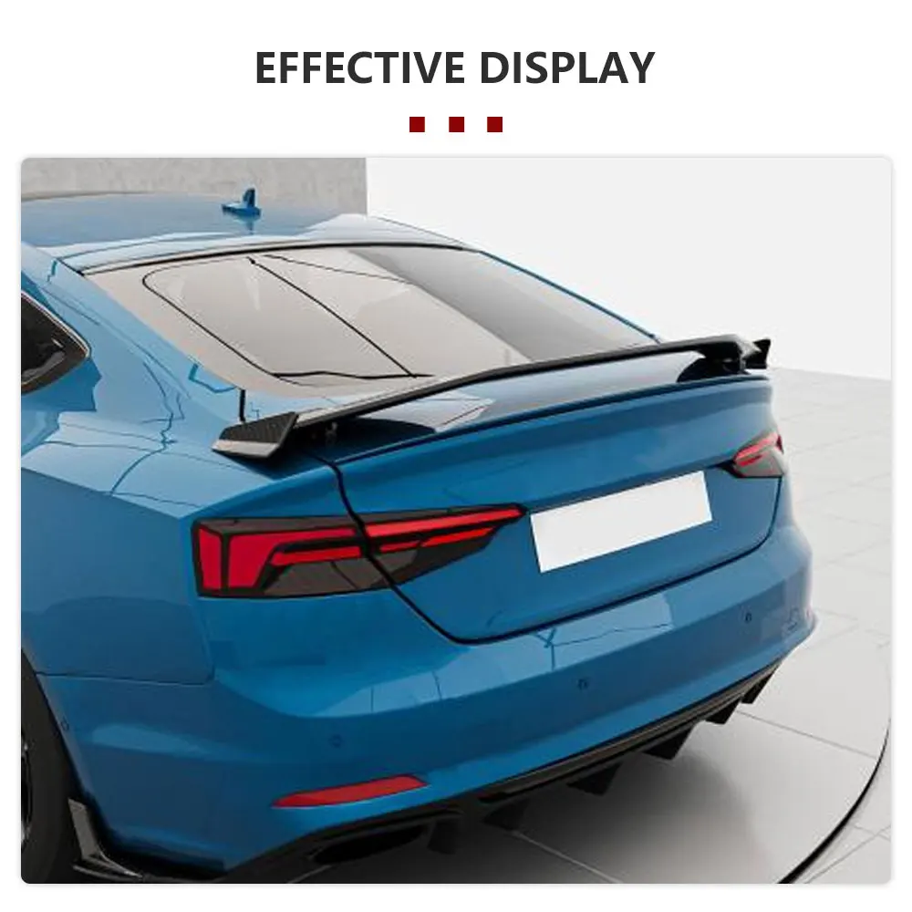 Car Rear Diffuser Spoiler For Audi A5 Sline S5 B9 Sportback 2017-2019 Carbon Fiber Rear Chin Lower Protective Guard Bodykits  - view 3