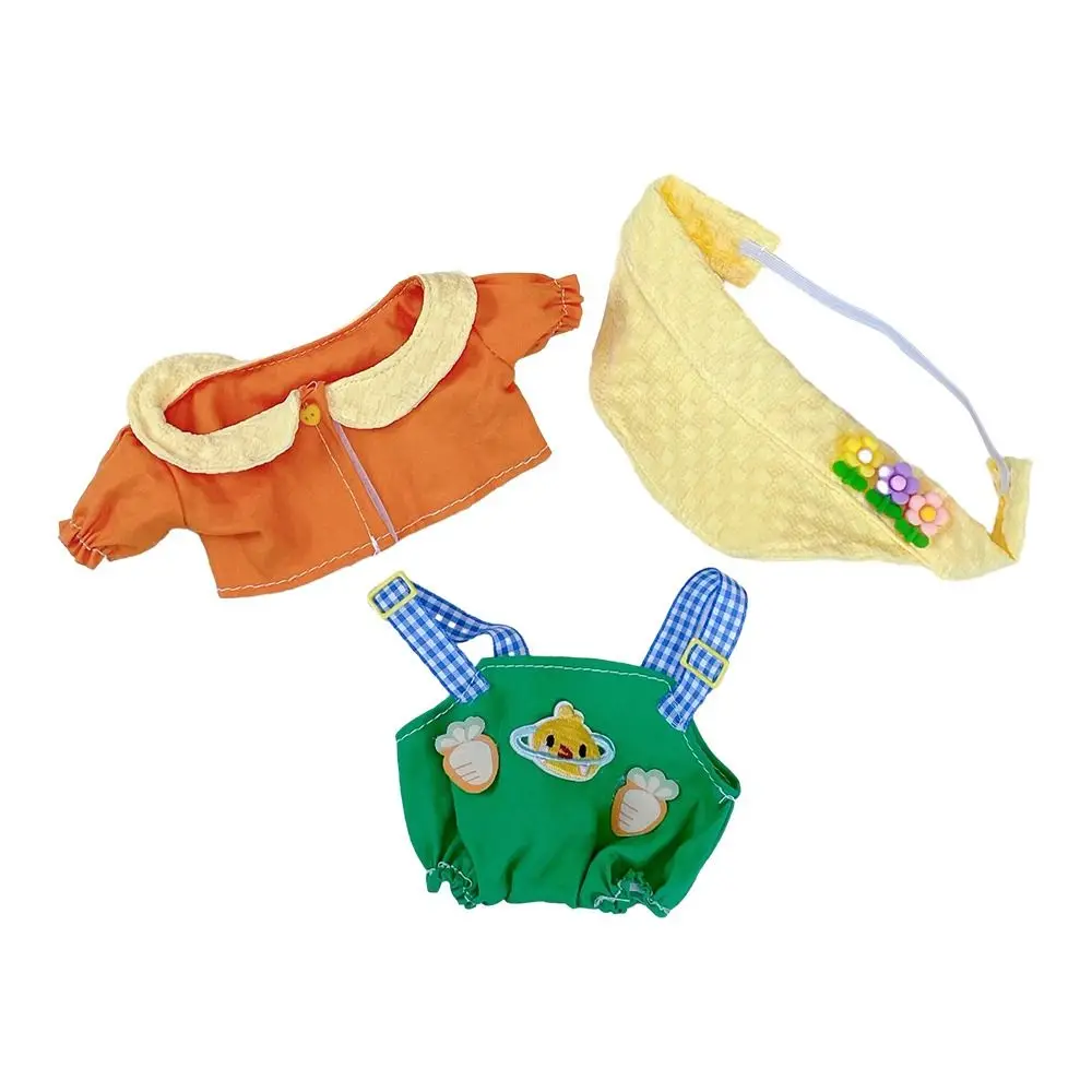 1Set Handmade 20cm Doll Clothes Maid Dress Headband Apron Kpop Plush Dolls Outfit Toys Baby Doll\'s Accessories Cos Suit