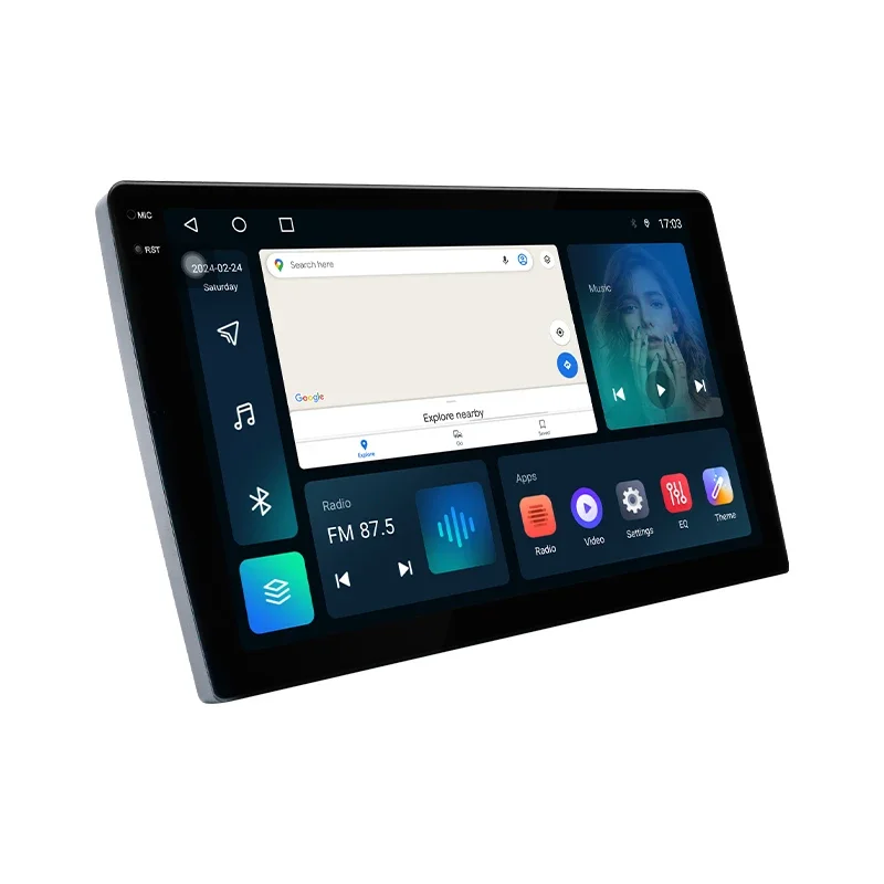 TS10S 2000*1200 2K QLED Screen Android 14 Car Stereo GPS Navigation 2Din Radio with Amplifier & Carplay 360 Auto Radio