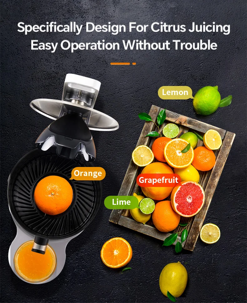 Easy to clean automatic kitchen appliances hand-pressed fruit orange lemon electric citrus juicer