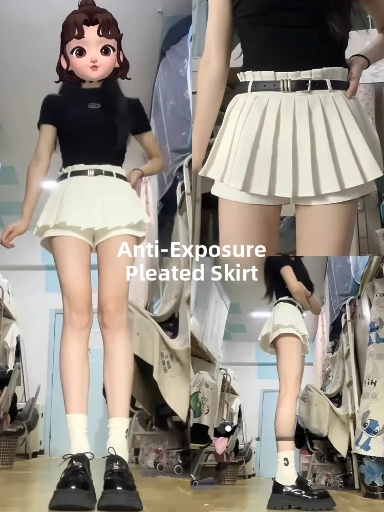 

Белая женская плиссированная юбка А-силуэта с высокой талией, не просвечивающая, для офиса и повседневной носки